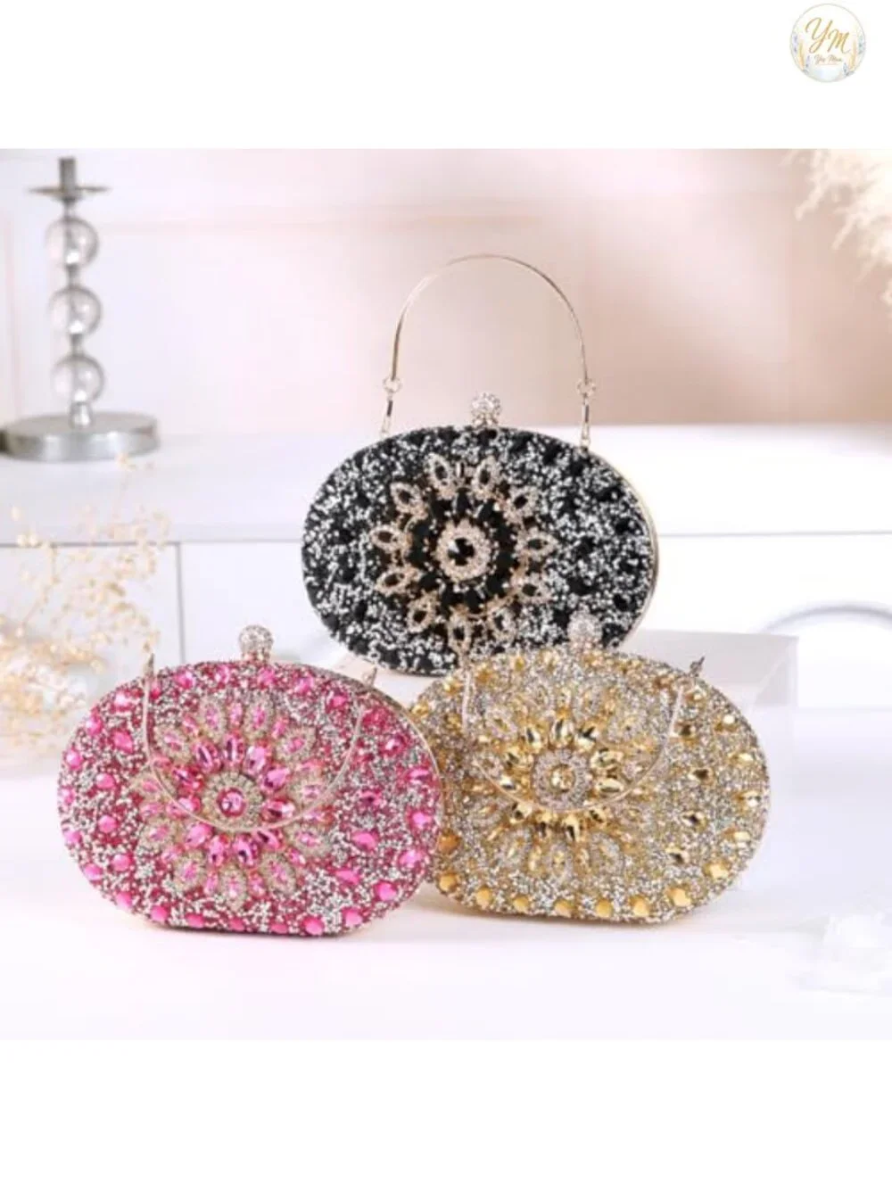 Sparkling Rhinestone Evening Bag Clutch Purse Luxury Handbag Wedding Party